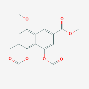 2-Naphthalenecarboxylic acid, 4,5-bis(acetyloxy)-8-methoxy-6-methyl-, methyl ester