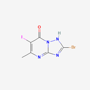 molecular formula C6H4BrIN4O B13928875 2-Bromo-6-iodo-5-methyl-[1,2,4]triazolo[1,5-a]pyrimidin-7(1H)-one 