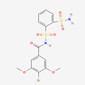 4-Bromo-3,5-dimethoxy-N-(2-sulfamoylphenylsulfonyl)benzamide