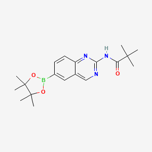 N-(6-(4,4,5,5-Tetramethyl-1,3,2-dioxaborolan-2-yl)quinazolin-2-yl)pivalamide