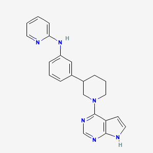 N-(3-(1-(7H-pyrrolo[2,3-d]pyrimidin-4-yl)piperidin-3-yl)phenyl)pyridin-2-amine