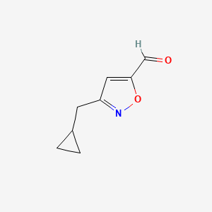 molecular formula C8H9NO2 B13928964 3-(Cyclopropylmethyl)isoxazole-5-carbaldehyde 