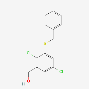 molecular formula C14H12Cl2OS B13928965 (3-(Benzylthio)-2,5-dichlorophenyl)methanol 