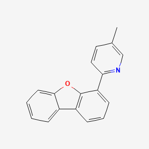 molecular formula C18H13NO B13928968 2-(4-Dibenzofuranyl)-5-methylpyridine 