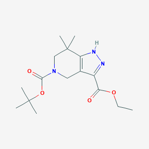 5-(tert-Butyl) 3-ethyl 7,7-dimethyl-1,4,6,7-tetrahydro-5H-pyrazolo[4,3-c]pyridine-3,5-dicarboxylate