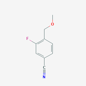 molecular formula C9H8FNO B13928995 3-Fluoro-4-(methoxymethyl)benzonitrile 