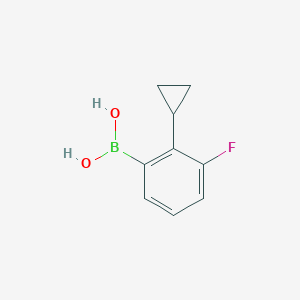 molecular formula C9H10BFO2 B13929003 (2-Cyclopropyl-3-fluorophenyl)boronic acid 