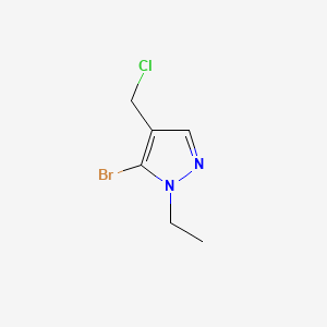 molecular formula C6H8BrClN2 B13929013 5-Bromo-4-(chloromethyl)-1-ethyl-1H-pyrazole 