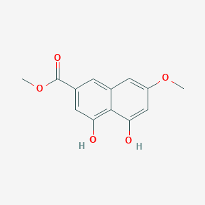 molecular formula C13H12O5 B13929017 4,5-Dihydroxy-7-methoxy-2-naphthalenecarboxylic acid methyl ester 