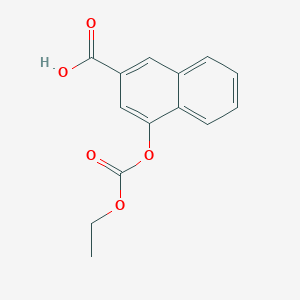 molecular formula C14H12O5 B13929040 4-[(Ethoxycarbonyl)oxy]-2-naphthalenecarboxylic acid 