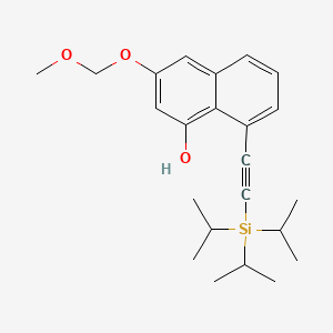 molecular formula C23H32O3Si B13929041 3-(Methoxymethoxy)-8-((triisopropylsilyl)ethynyl)naphthalen-1-ol 