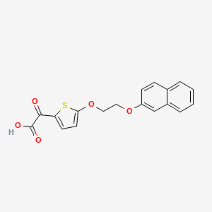 molecular formula C18H14O5S B13929065 5-[[2-(2-Naphthalenyloxy)ethyl]oxy]-alpha-oxo-2-thiopheneacetic acid 