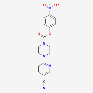 molecular formula C17H15N5O4 B13929097 4-Nitrophenyl 4-(5-cyano-2-pyridinyl)-1-piperazinecarboxylate 