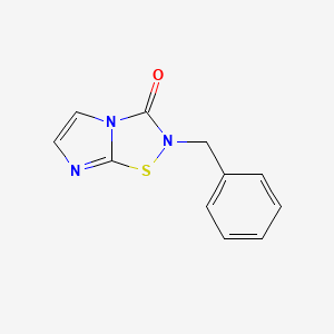 molecular formula C11H9N3OS B13929101 2-benzyl imidazo[1,2-d]-1,2,4-thiadiazole-3(2H)-one 