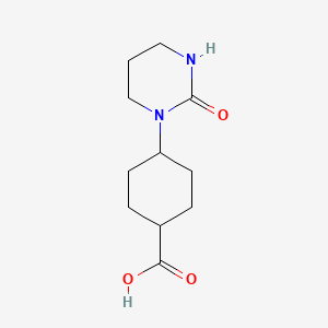 molecular formula C11H18N2O3 B13929112 4-(2-Oxo-tetrahydro-pyrimidin-1-yl)-cyclohexanecarboxylic acid 