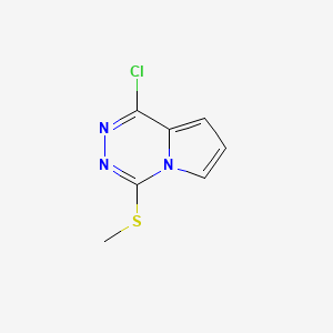 molecular formula C7H6ClN3S B13929115 1-Chloro-4-(methylthio)pyrrolo[1,2-d][1,2,4]triazine 