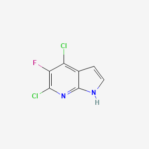 molecular formula C7H3Cl2FN2 B13929127 4,6-Dichloro-5-fluoro-1H-pyrrolo[2,3-b]pyridine 