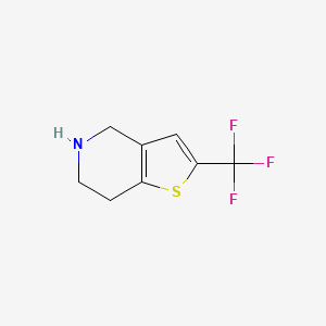 molecular formula C8H8F3NS B13929142 2-(Trifluoromethyl)-4,5,6,7-tetrahydrothieno[3,2-C]pyridine 