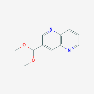 molecular formula C11H12N2O2 B1392916 3-(二甲氧基甲基)-1,5-萘啶 CAS No. 1261365-66-5