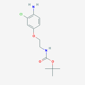 molecular formula C13H19ClN2O3 B13929167 tert-Butyl (2-(4-amino-3-chlorophenoxy)ethyl)carbamate 