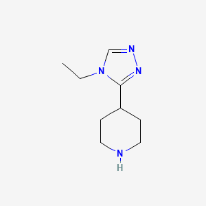 molecular formula C9H16N4 B1392919 4-(4-乙基-4H-1,2,4-三唑-3-基)哌啶 CAS No. 1249274-35-8