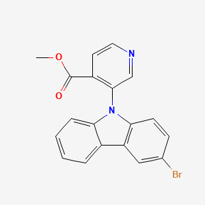 molecular formula C19H13BrN2O2 B13929199 methyl 3-(3-bromo-9H-carbazol-9-yl)isonicotinate 