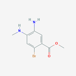 molecular formula C9H11BrN2O2 B13929215 Methyl 5-amino-2-bromo-4-(methylamino)benzoate 