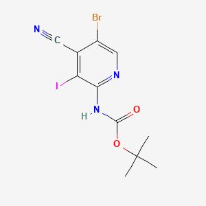 tert-Butyl (5-bromo-4-cyano-3-iodopyridin-2-yl)carbamate