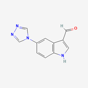 5-(4H-1,2,4-Triazol-4-yl)-1H-indole-3-carboxaldehyde