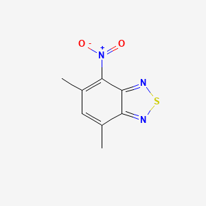 molecular formula C8H7N3O2S B13929288 5,7-Dimethyl-4-nitro-2,1,3-benzothiadiazole CAS No. 235760-36-8