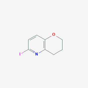 molecular formula C8H8INO B1392929 6-碘-3,4-二氢-2H-吡喃并[3,2-b]吡啶 CAS No. 1261365-61-0