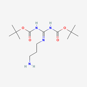 tert-butyl N-[N'-(3-aminopropyl)-N-[(2-methylpropan-2-yl)oxycarbonyl]carbamimidoyl]carbamate