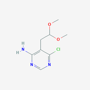 molecular formula C8H12ClN3O2 B13929294 6-Chloro-5-(2,2-dimethoxyethyl)pyrimidin-4-amine 