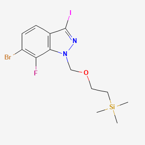 6-Bromo-7-fluoro-3-iodo-1-{[2-(trimethylsilyl)ethoxy]methyl}indazole