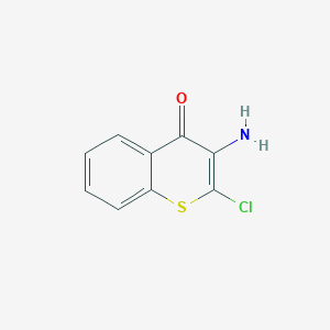 molecular formula C9H6ClNOS B13929304 3-Amino-2-chloro-4H-1-benzothiopyran-4-one CAS No. 61423-69-6