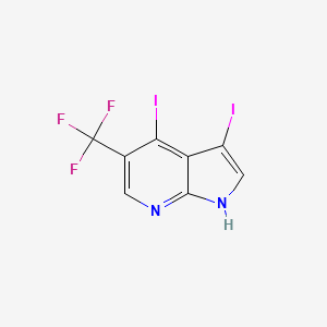 molecular formula C8H3F3I2N2 B1392931 3,4-二碘-5-(三氟甲基)-1H-吡咯并[2,3-b]吡啶 CAS No. 1305324-86-0