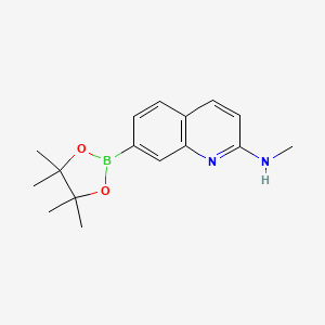 N-methyl-7-(4,4,5,5-tetramethyl-1,3,2-dioxaborolan-2-yl)-2-Quinolinamine