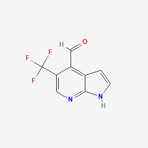 molecular formula C9H5F3N2O B1392932 5-(三氟甲基)-1H-吡咯并[2,3-b]吡啶-4-甲醛 CAS No. 1261365-68-7
