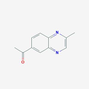 molecular formula C11H10N2O B13929340 1-(2-methyl-6-quinoxalinyl)Ethanone 