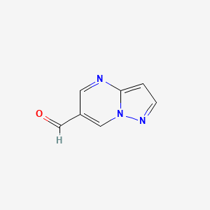 molecular formula C7H5N3O B1392935 吡唑并[1,5-a]嘧啶-6-甲醛 CAS No. 933754-42-8