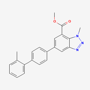 molecular formula C22H19N3O2 B13929365 methyl 1-methyl-5-(2'-methyl-[1,1'-biphenyl]-4-yl)-1H-benzo[d][1,2,3]triazole-7-carboxylate 