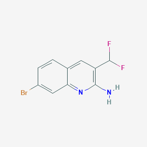 molecular formula C10H7BrF2N2 B13929368 7-Bromo-3-(difluoromethyl)quinolin-2-amine 