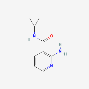 molecular formula C9H11N3O B13929379 2-amino-N-cyclopropylnicotinamide 