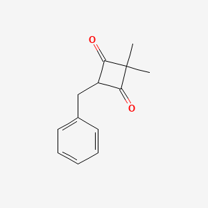 molecular formula C13H14O2 B13929387 1,3-Cyclobutanedione, 2,2-dimethyl-4-(phenylmethyl)- 