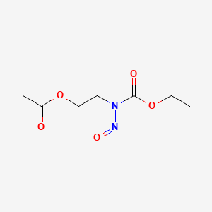 molecular formula C7H12N2O5 B13929393 Ethyl N-2-acetoxyethylnitrosocarbamate CAS No. 62681-13-4