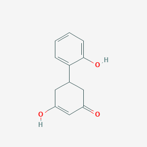 molecular formula C12H12O3 B1392942 3-羟基-5-(2-羟基苯基)环己-2-烯-1-酮 CAS No. 1072069-67-0