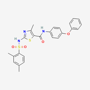 2-(2,4-dimethylphenylsulfonamido)-4-methyl-N-(4-phenoxyphenyl)thiazole-5-carboxamide