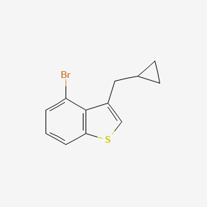 molecular formula C12H11BrS B13929443 4-Bromo-3-(cyclopropylmethyl)benzo[B]thiophene 