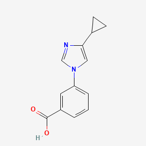 molecular formula C13H12N2O2 B13929447 3-(4-Cyclopropyl-1H-imidazol-1-yl)benzoic acid 