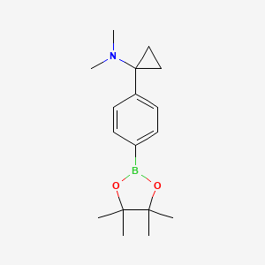 N,N-Dimethyl-1-(4-(4,4,5,5-tetramethyl-1,3,2-dioxaborolan-2-yl)phenyl)cyclopropan-1-amine